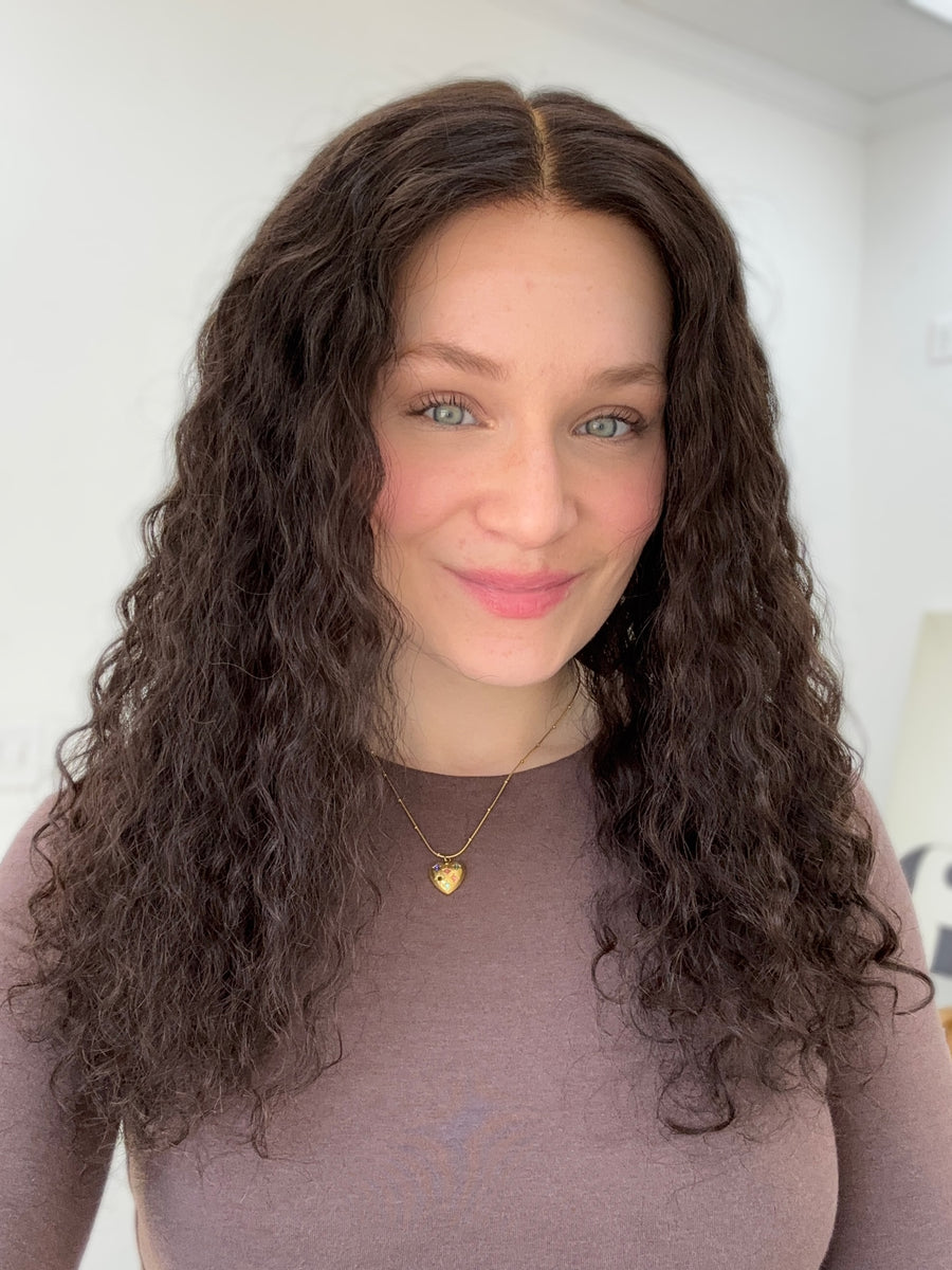 【YOURNUS】Lexia Loose Hair Knit Halsey (Curly) Glueless 2.0 Lace Top Wig, 22