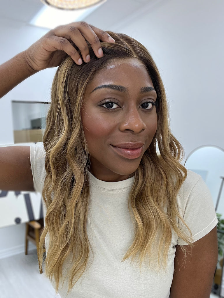  lace top human hair wig - blonde human hair wig - lace top wigs for women - breathable human hair wigs - affordable natural hair wigs - full coverage human hair wigs
