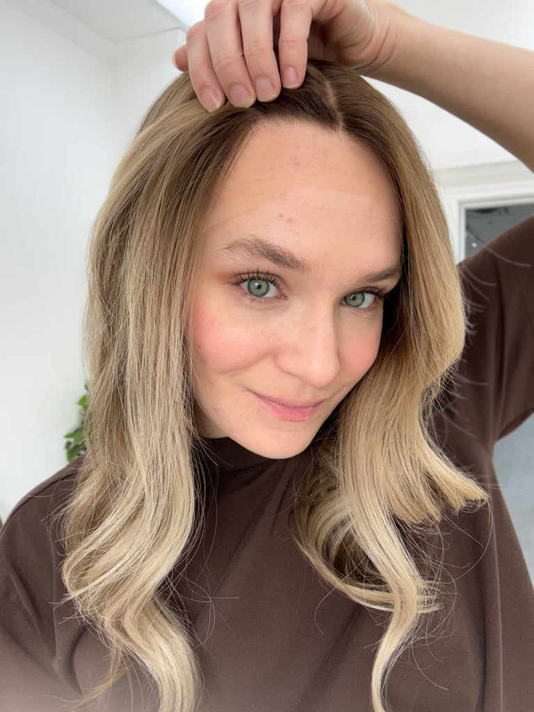  lace top human hair wig - blonde human hair wig - lace top wigs for women - breathable human hair wigs - affordable natural hair wigs - full coverage human hair wigs