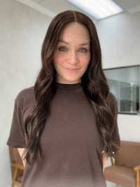 Silk or Lace HD Lace Top Wig 3.0 with Full Eartabs - Jade Chocolate Brown 26 Inch Length