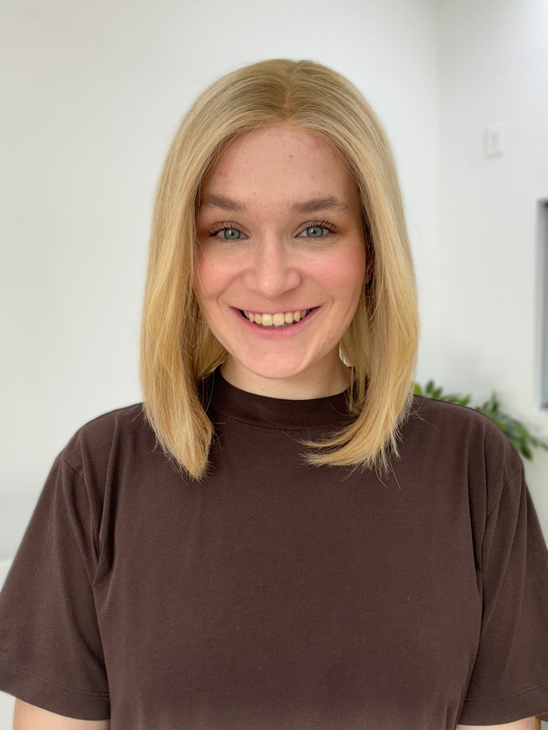  lace top human hair wig - blonde human hair wig - lace top wigs for women - breathable human hair wigs - affordable natural hair wigs - full coverage human hair wigs