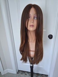 Wigs By Tiffani Lace Top Wig - Alessandra Warm Brunette Ombre - D675