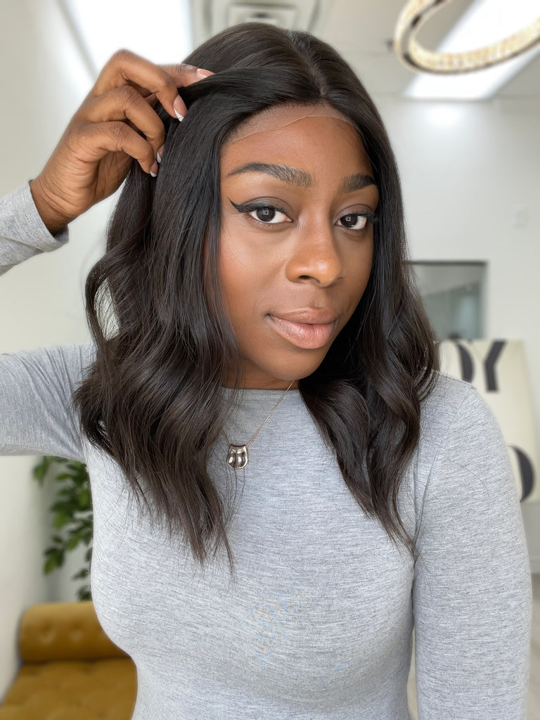  lace top human hair wig - black human hair wig - lace top wigs for women - breathable human hair wigs - affordable natural hair wigs - full coverage human hair wigs
