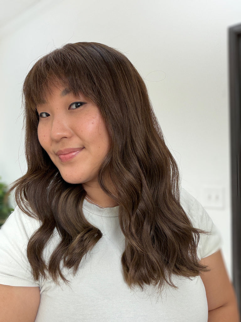  lace top human hair wig - brunette human hair wig - lace top wigs for women - breathable human hair wigs - affordable natural hair wigs - full coverage human hair wigs