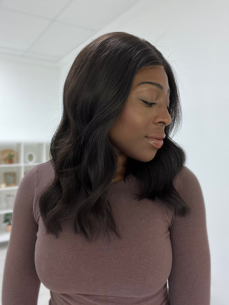  lace top human hair wig - black human hair wig - lace top wigs for women - breathable human hair wigs - affordable natural hair wigs - full coverage human hair wigs
