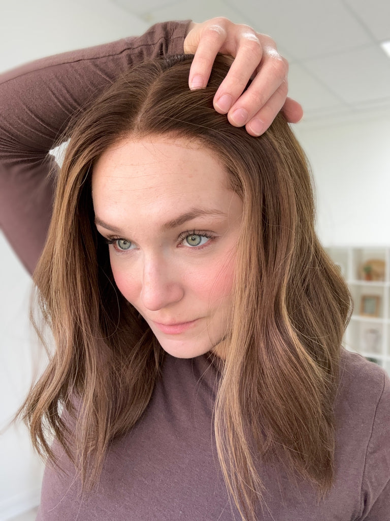  lace top human hair wig - brunette human hair wig - lace top wigs for women - breathable human hair wigs - affordable natural hair wigs - full coverage human hair wigs
