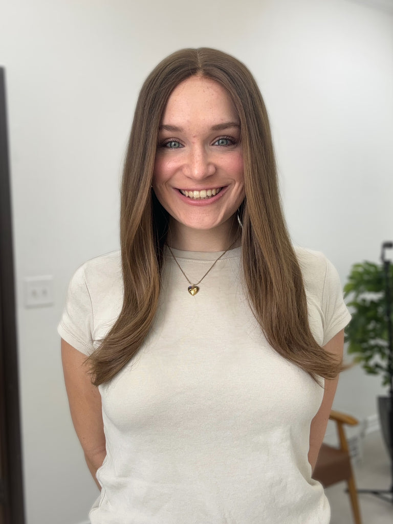  lace top human hair wig - brunette human hair wig - lace top wigs for women - breathable human hair wigs - affordable natural hair wigs - full coverage human hair wigs