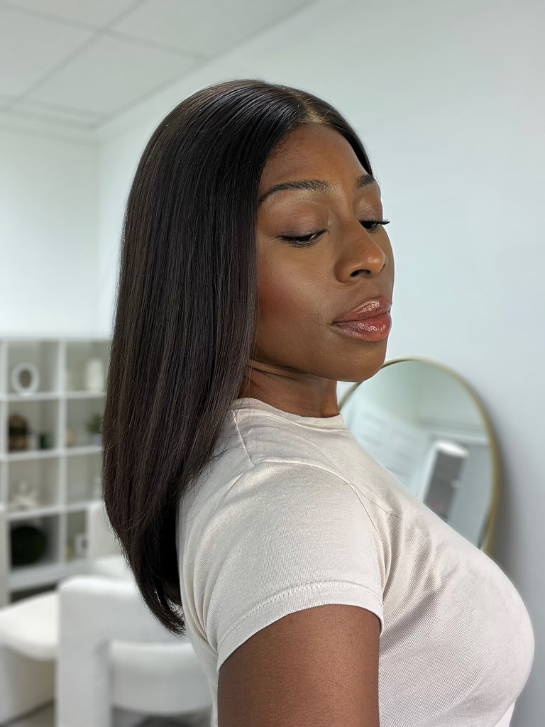  lace top human hair wig - black human hair wig - lace top wigs for women - breathable human hair wigs - affordable natural hair wigs - full coverage human hair wigs

