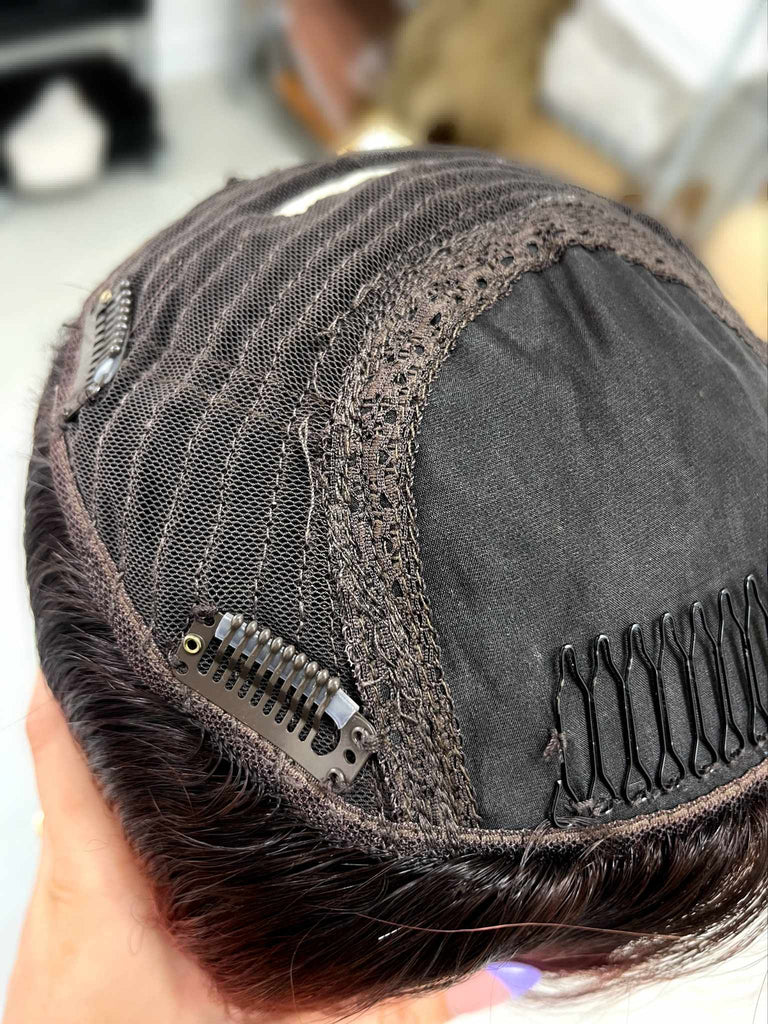 human hair toppers for women - silk or lace hair topper - gently used hair topper - silk top topper - hair topper hairstyles - used toppers for sale 