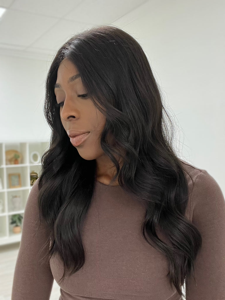  lace top human hair wig - black human hair wig - lace top wigs for women - breathable human hair wigs - affordable natural hair wigs - full coverage human hair wigs

