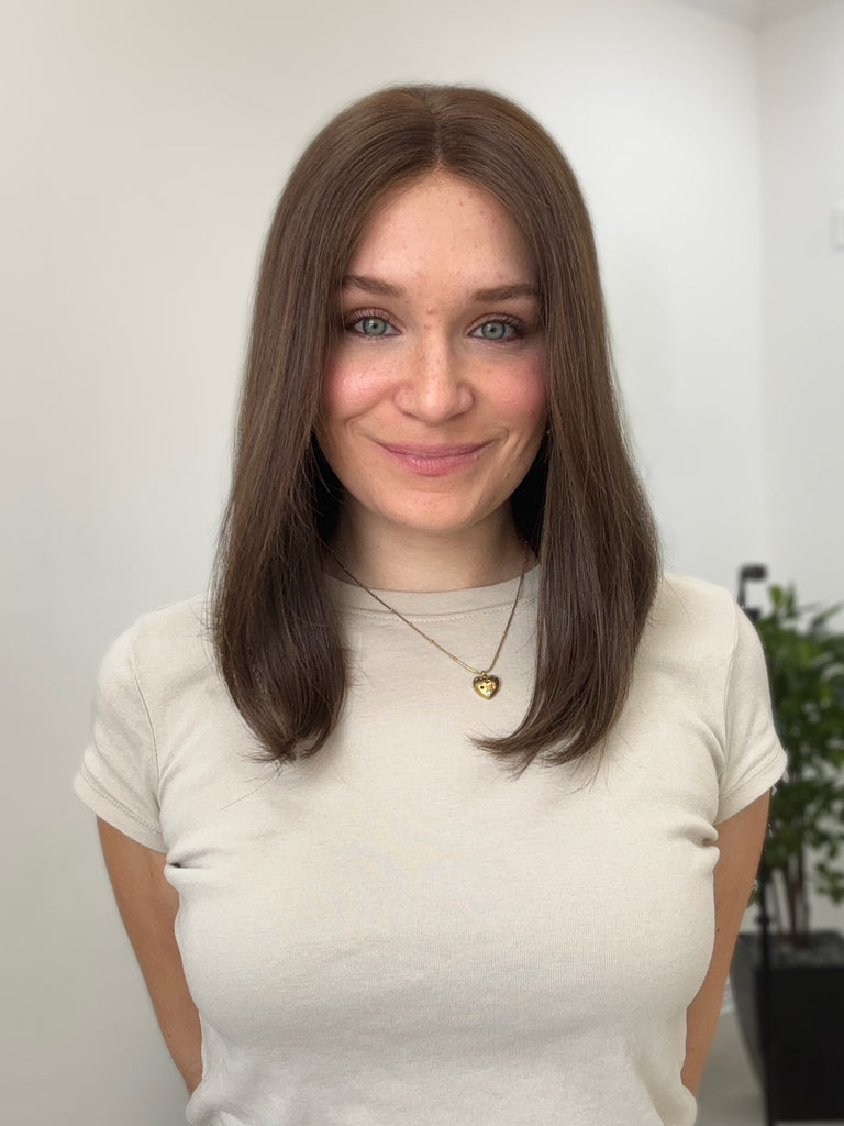  lace top human hair wig - brunette human hair wig - lace top wigs for women - breathable human hair wigs - affordable natural hair wigs - full coverage human hair wigs