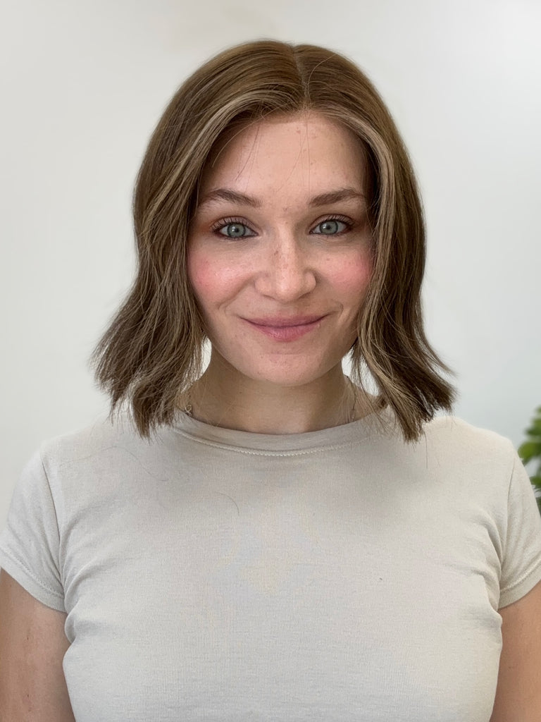lace top human hair wig - brunette human hair wig - lace top wigs for women - breathable human hair wigs - affordable natural hair wigs - full coverage human hair wigs
