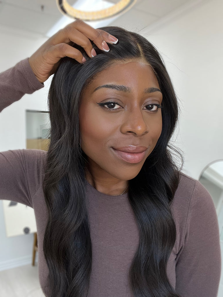  lace top human hair wig - black human hair wig - lace top wigs for women - breathable human hair wigs - affordable natural hair wigs - full coverage human hair wigs
