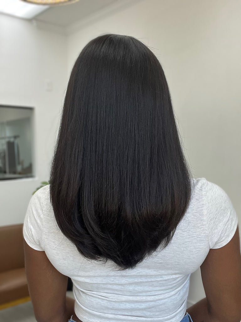  lace top human hair wig - black human hair wig - lace top wigs for women - breathable human hair wigs - affordable natural hair wigs - full coverage human hair wigs
