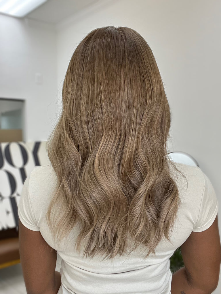lace top human hair wig - brunette human hair wig - lace top wigs for women - breathable human hair wigs - affordable natural hair wigs - full coverage human hair wigs
