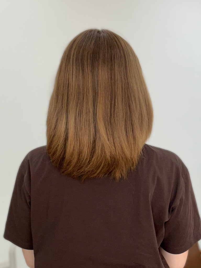 lace top human hair wig - brunette human hair wig - lace top wigs for women - breathable human hair wigs - affordable natural hair wigs - full coverage human hair wigs