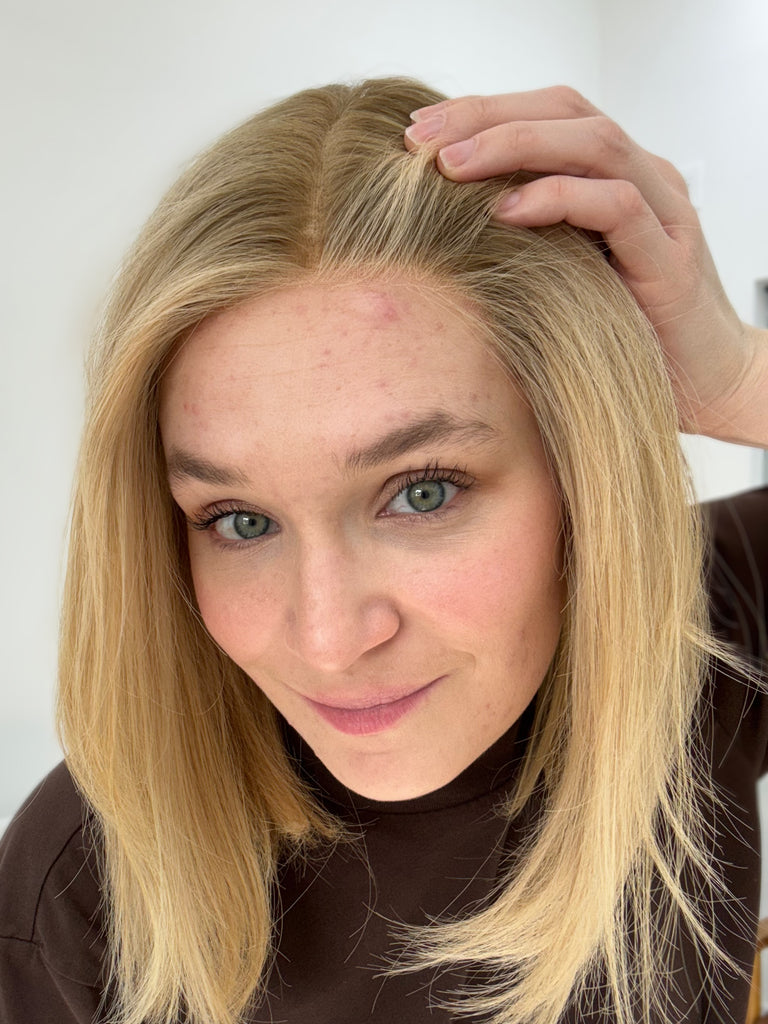  lace top human hair wig - blonde human hair wig - lace top wigs for women - breathable human hair wigs - affordable natural hair wigs - full coverage human hair wigs