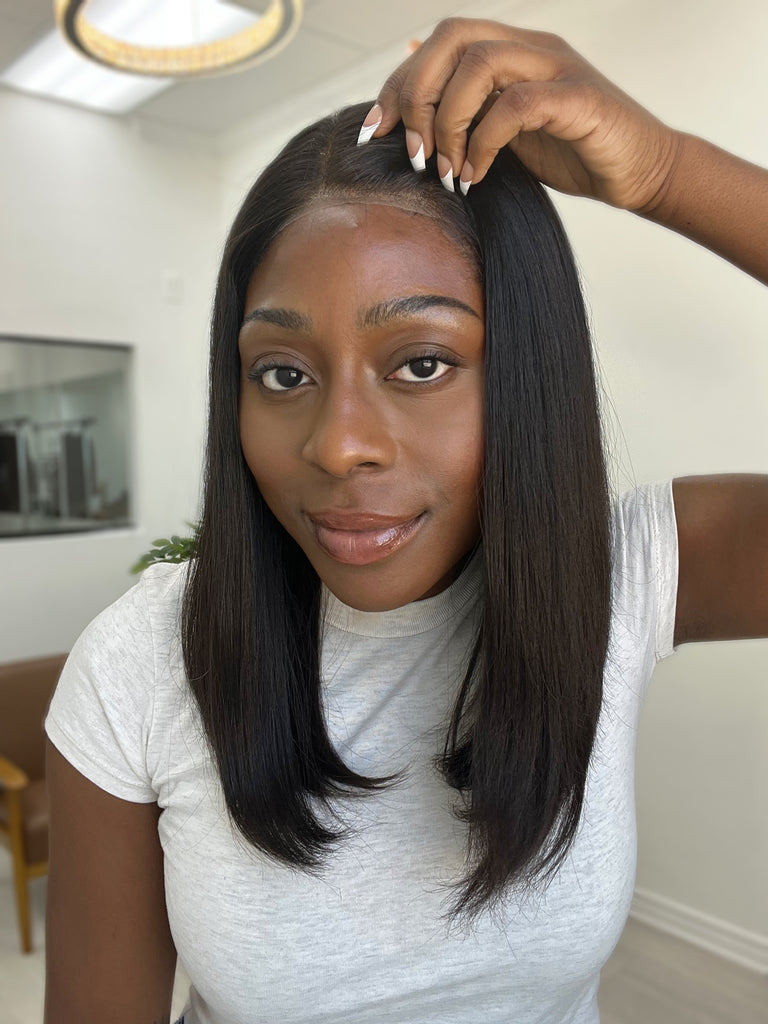  lace top human hair wig - black human hair wig - lace top wigs for women - breathable human hair wigs - affordable natural hair wigs - full coverage human hair wigs
