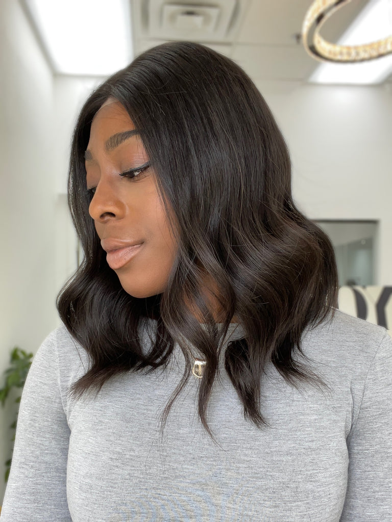  lace top human hair wig - black human hair wig - lace top wigs for women - breathable human hair wigs - affordable natural hair wigs - full coverage human hair wigs

