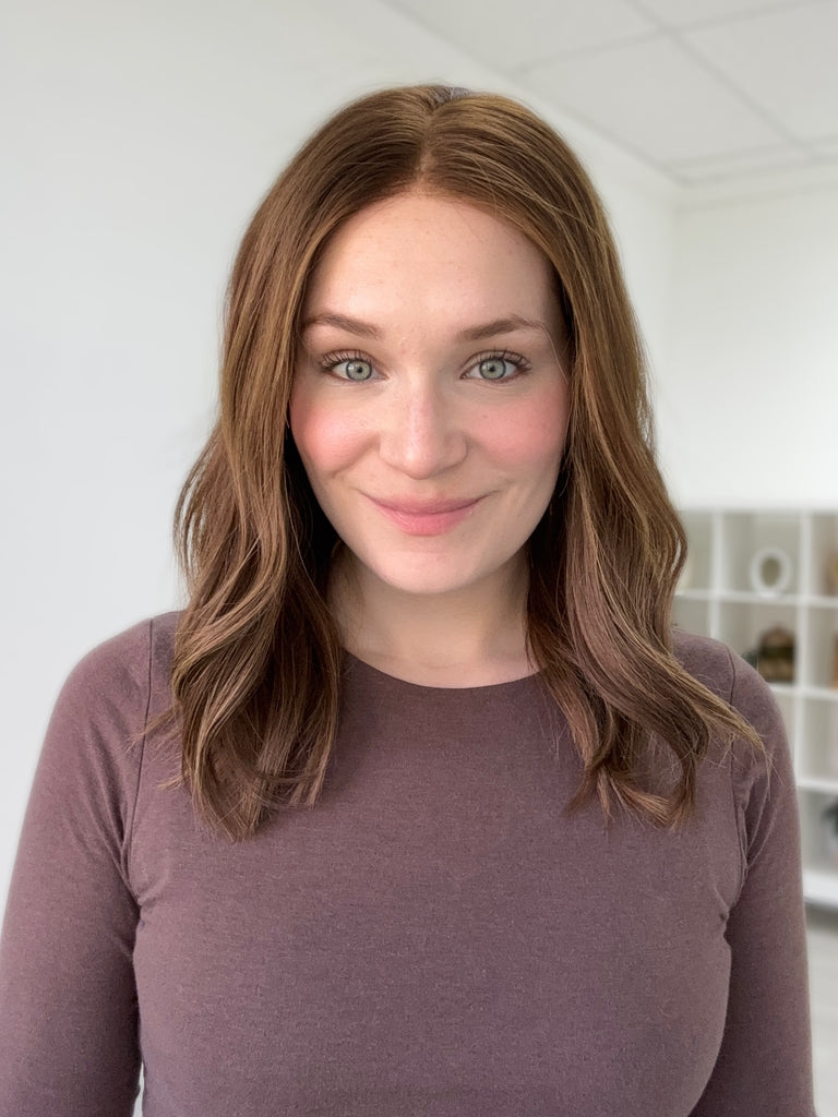  lace top human hair wig - brunette human hair wig - lace top wigs for women - breathable human hair wigs - affordable natural hair wigs - full coverage human hair wigs