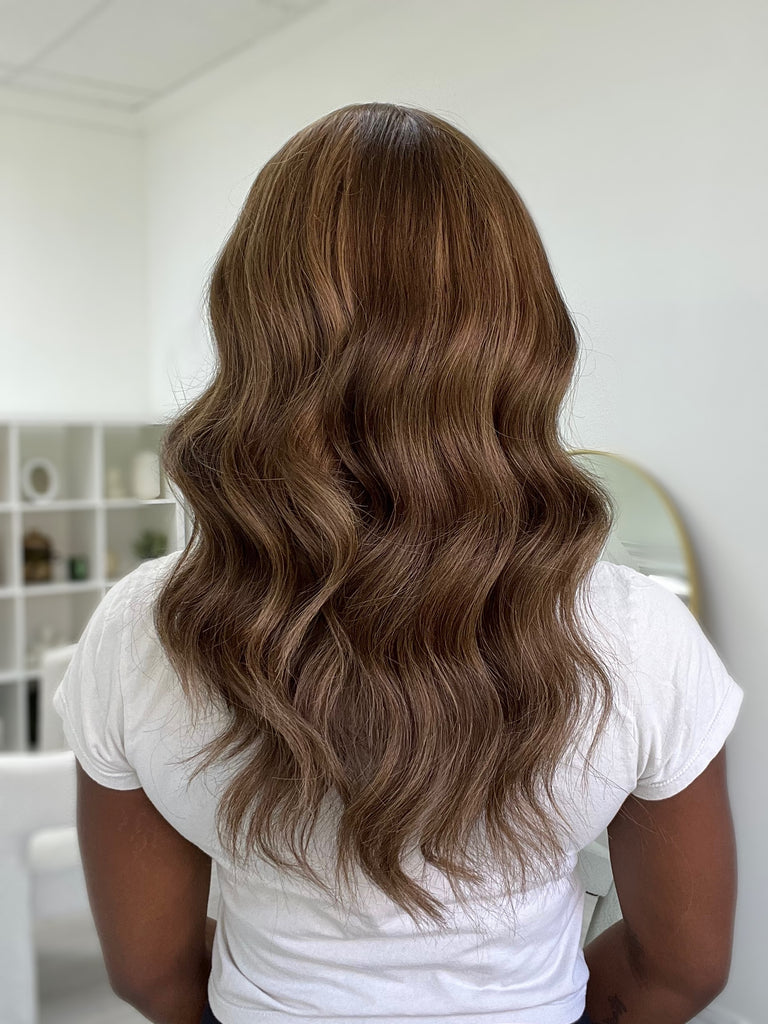 lace top human hair wig - brunette human hair wig - lace top wigs for women - breathable human hair wigs - affordable natural hair wigs - full coverage human hair wigs
