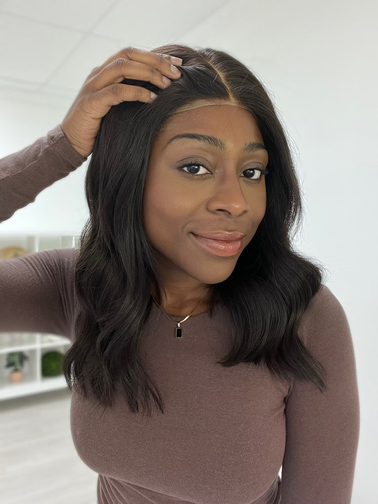  lace top human hair wig - black human hair wig - lace top wigs for women - breathable human hair wigs - affordable natural hair wigs - full coverage human hair wigs
