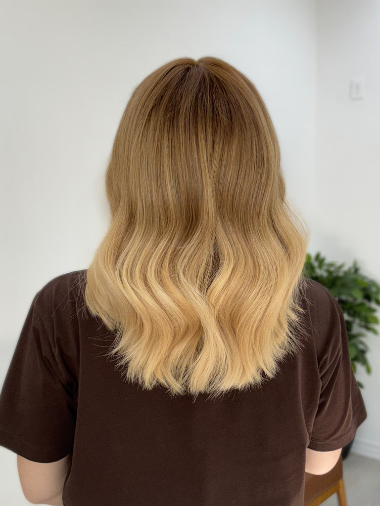  lace top human hair wig - blonde human hair wig - lace top wigs for women - breathable human hair wigs - affordable natural hair wigs - full coverage human hair wigs