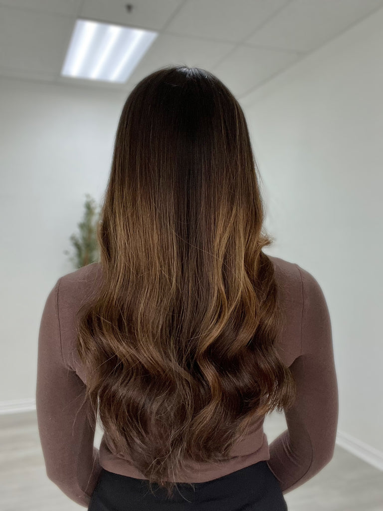 lace top human hair wig - brunette human hair wig - lace top wigs for women - breathable human hair wigs - affordable natural hair wigs - full coverage human hair wigs
