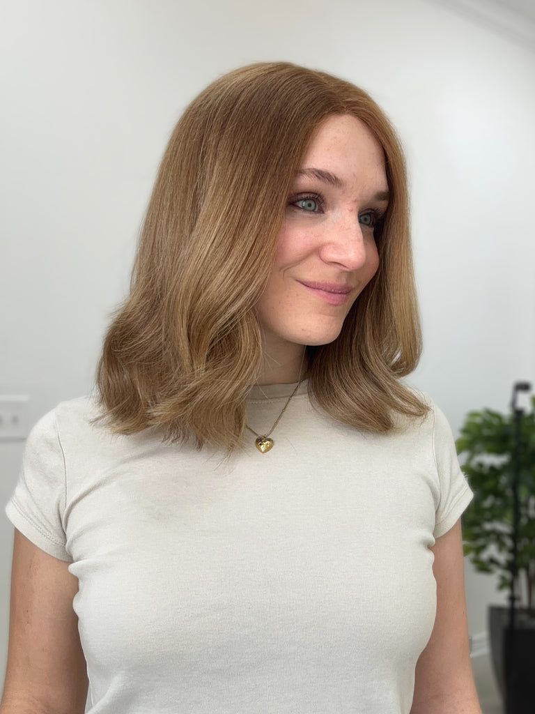  lace top human hair wig - blonde human hair wig - lace top wigs for women - breathable human hair wigs - affordable natural hair wigs - full coverage human hair wigs