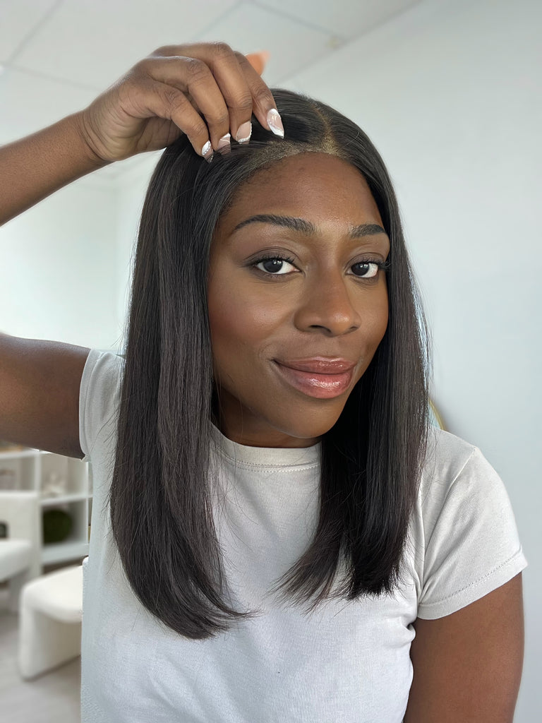  lace top human hair wig - black human hair wig - lace top wigs for women - breathable human hair wigs - affordable natural hair wigs - full coverage human hair wigs
