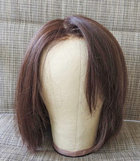 Lena's Wigs Soie Collection Silk Top, Lace Front Wig - Medium Dark Brown with Highlights - D689
