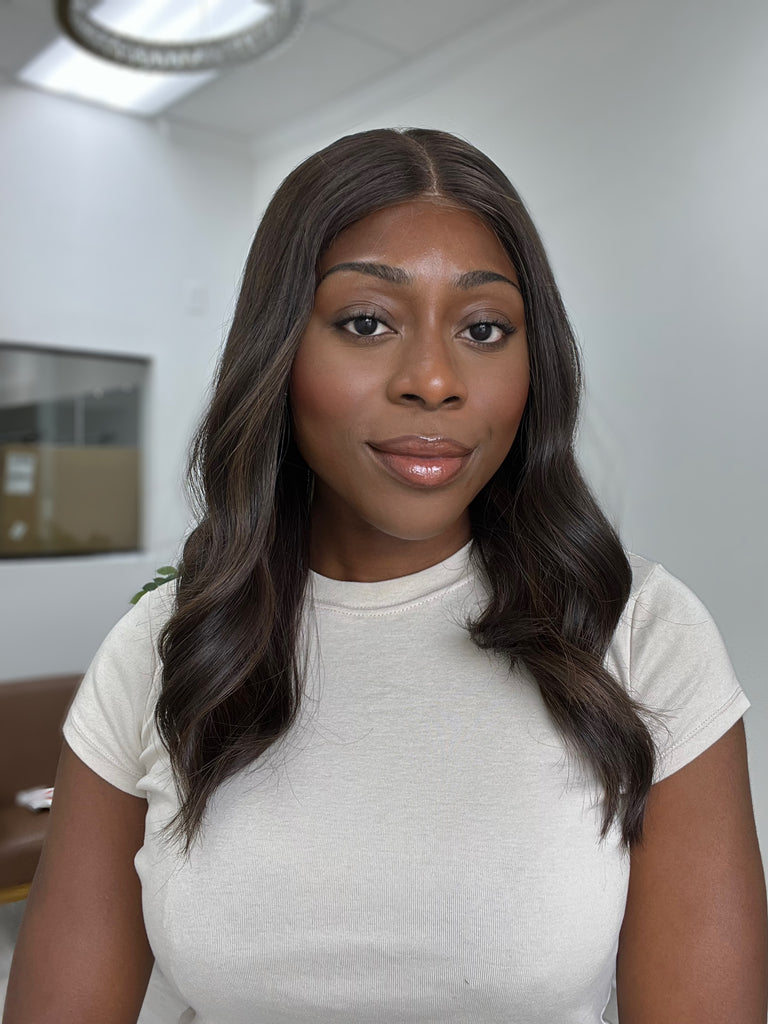 lace top human hair wig - brunette human hair wig - lace top wigs for women - breathable human hair wigs - affordable natural hair wigs - full coverage human hair wigs
