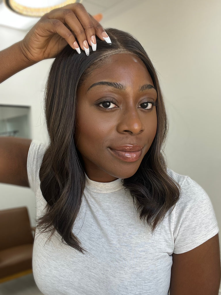 lace top human hair wig - brunette human hair wig - lace top wigs for women - breathable human hair wigs - affordable natural hair wigs - full coverage human hair wigs
