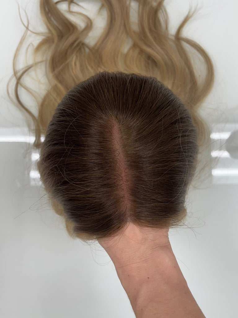 human hair toppers for women - silk or lace hair topper - gently used hair topper - silk top topper - hair topper hairstyles - used toppers for sale 
