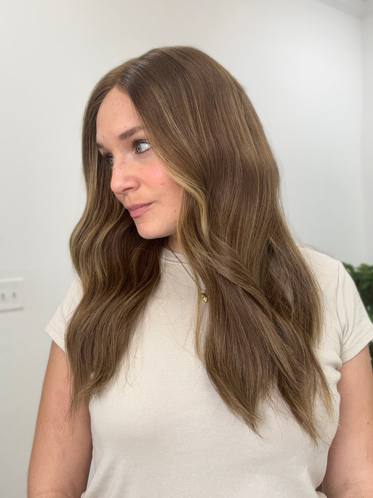  lace top human hair wig - brunette human hair wig - lace top wigs for women - breathable human hair wigs - affordable natural hair wigs - full coverage human hair wigs
