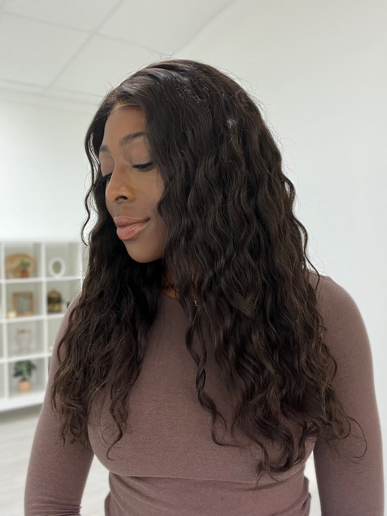  lace top human hair wig - black human hair wig - lace top wigs for women - breathable human hair wigs - affordable natural hair wigs - full coverage human hair wigs
