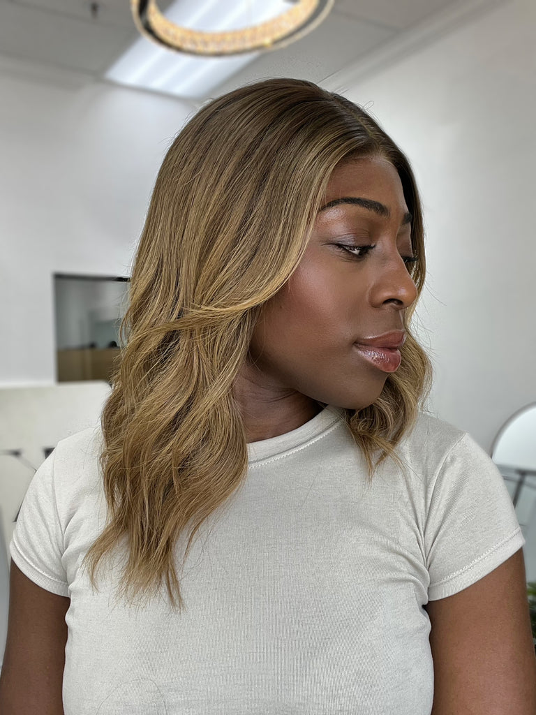  lace top human hair wig - blonde human hair wig - lace top wigs for women - breathable human hair wigs - affordable natural hair wigs - full coverage human hair wigs
