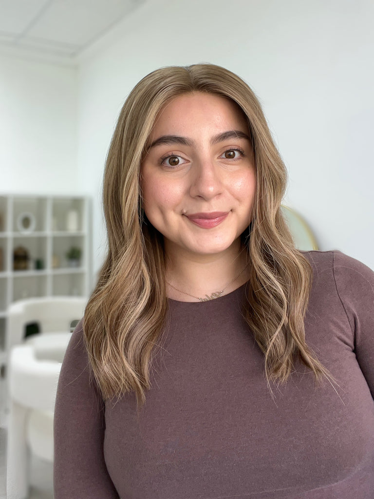 lace top human hair wig - blonde human hair wig - lace top wigs for women - breathable human hair wigs - affordable natural hair wigs - full coverage human hair wigs