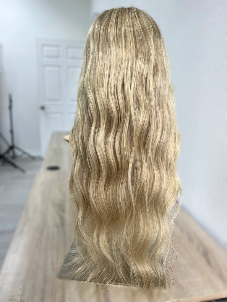 lace top human hair wig - blonde human hair wig - lace top wigs for women - breathable human hair wigs - affordable natural hair wigs - full coverage human hair wigs