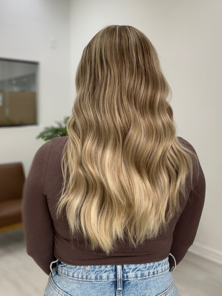 lace top human hair wig - blonde human hair wig - lace top wigs for women - breathable human hair wigs - affordable natural hair wigs - full coverage human hair wigs
