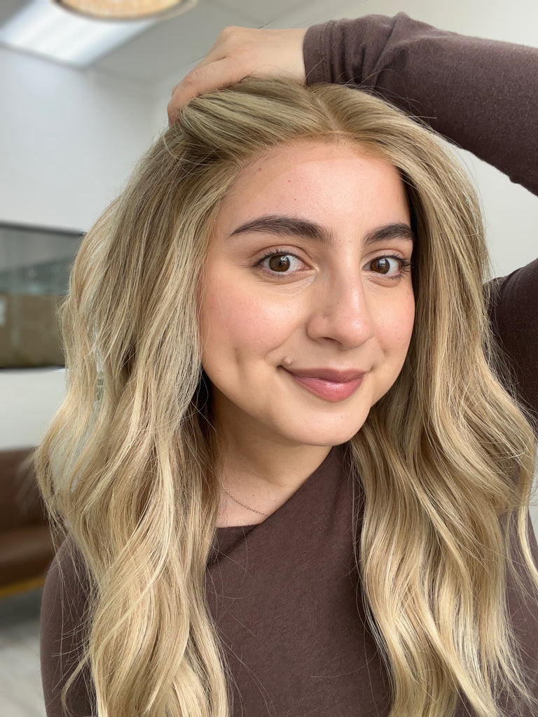 lace top human hair wig - blonde human hair wig - lace top wigs for women - breathable human hair wigs - affordable natural hair wigs - full coverage human hair wigs
