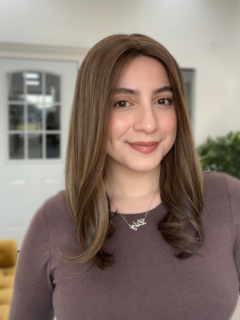 human hair toppers for women - silk or lace hair topper - gently used hair topper - silk top topper - hair topper hairstyles - used toppers for sale 
