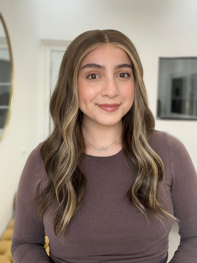 lace top human hair wig - brunette human hair wig - lace top wigs for women - breathable human hair wigs - affordable natural hair wigs - full coverage human hair wigs
