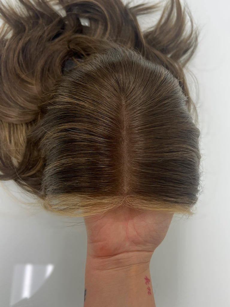 lace top human hair wig - brunette human hair wig - lace top wigs for women - breathable human hair wigs - affordable natural hair wigs - full coverage human hair wigs
