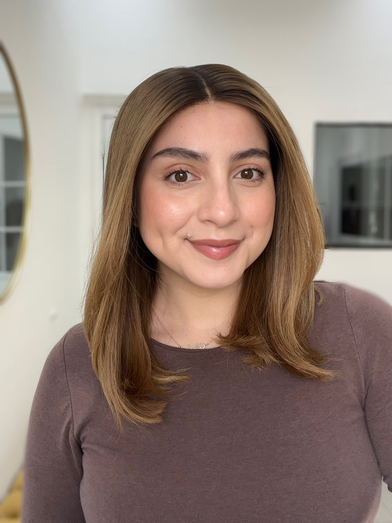 lace top human hair wig - brunette human hair wig - lace top wigs for women - breathable human hair wigs - affordable natural hair wigs - full coverage human hair wigs
