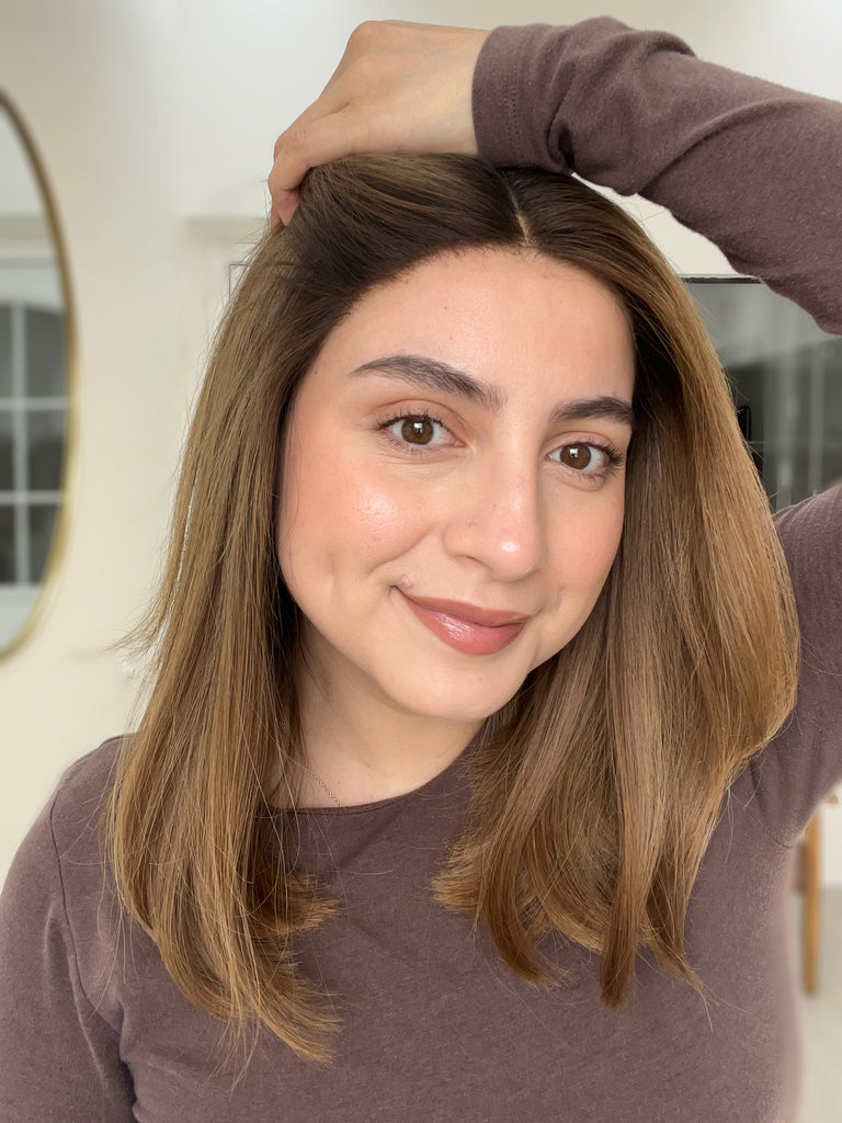 lace top human hair wig - brunette human hair wig - lace top wigs for women - breathable human hair wigs - affordable natural hair wigs - full coverage human hair wigs
