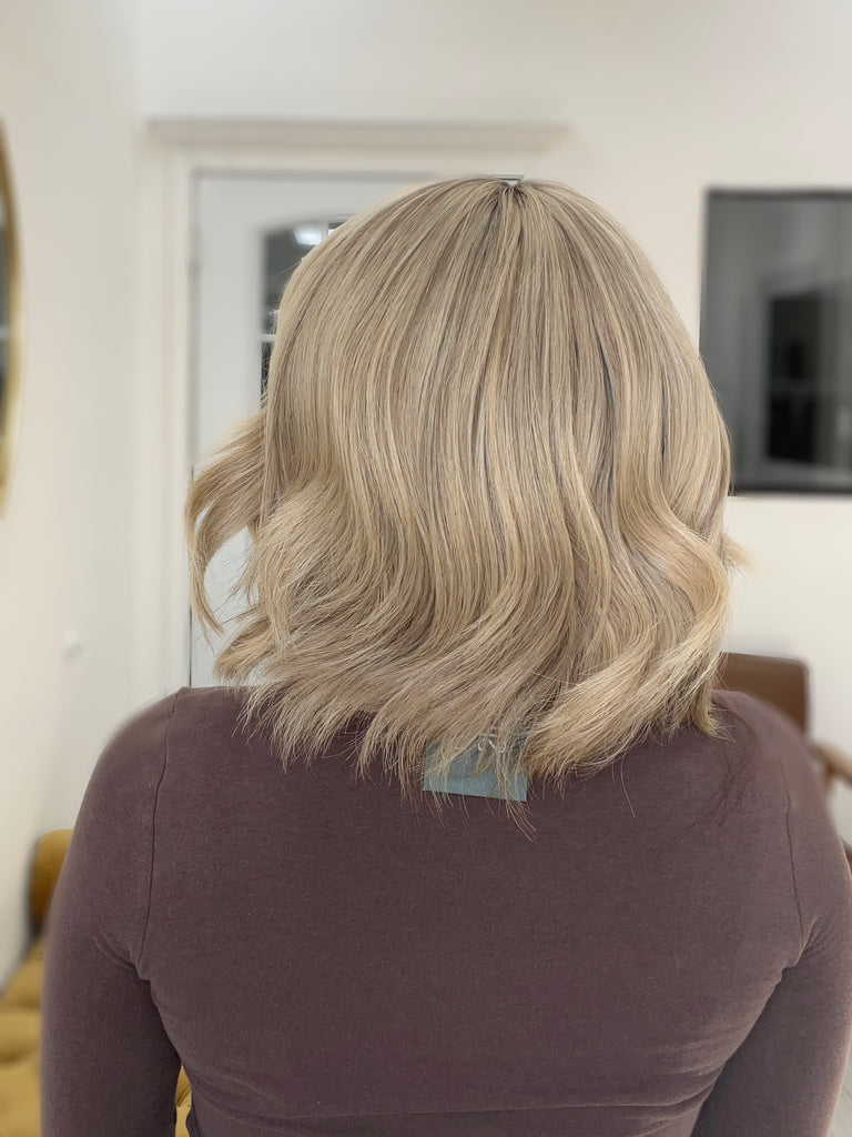  lace top human hair wig - blonde human hair wig - lace top wigs for women - breathable human hair wigs - affordable natural hair wigs - full coverage human hair wigs