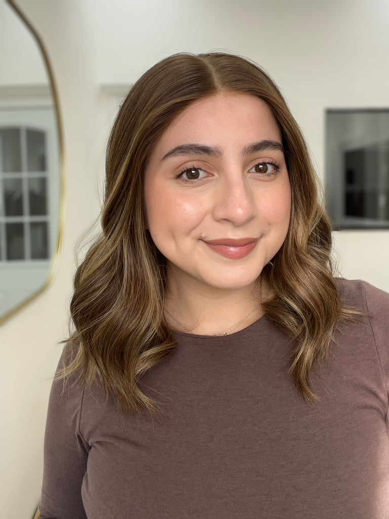 lace top human hair wig - brunette human hair wig - lace top wigs for women - breathable human hair wigs - affordable natural hair wigs - full coverage human hair wigs