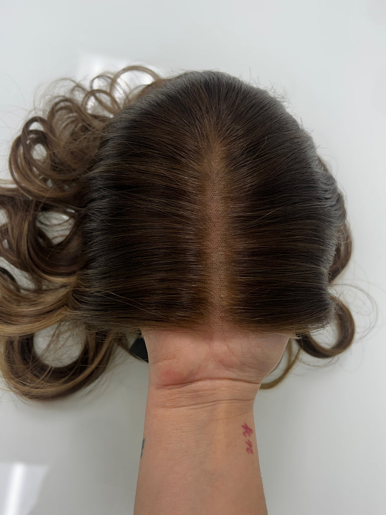 lace top human hair wig - brunette human hair wig - lace top wigs for women - breathable human hair wigs - affordable natural hair wigs - full coverage human hair wigs