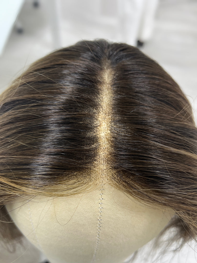 lace top human hair wig - brunette human hair wig - lace top wigs for women - breathable human hair wigs - affordable natural hair wigs - full coverage human hair wigs
